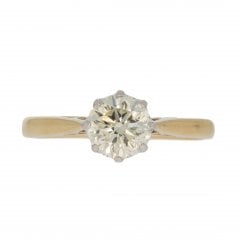 Gold Diamond Solitaire Ring