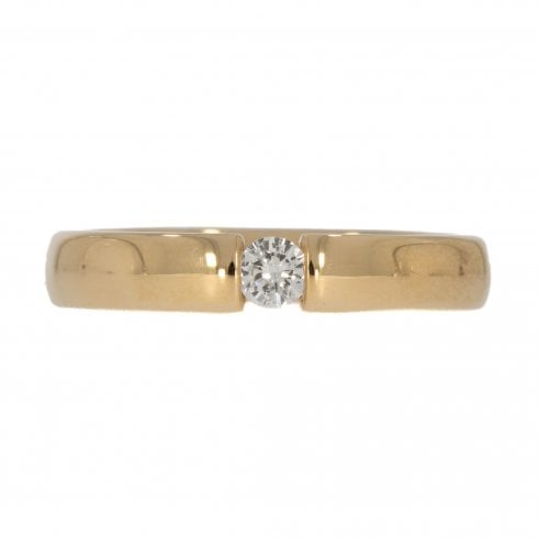 Gold Diamond Solitaire Ring