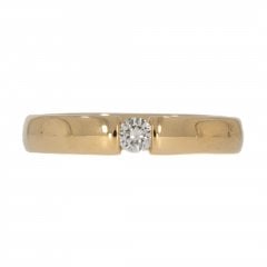Gold Diamond Solitaire Ring