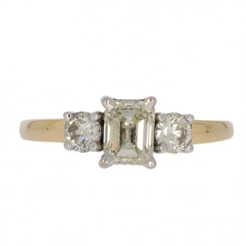 Gold Diamond Three Stone Ring