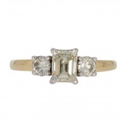 Gold Diamond Three Stone Ring