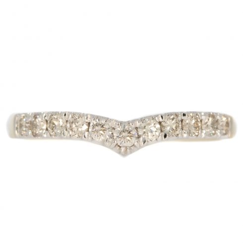Gold Diamond Wishbone Ring