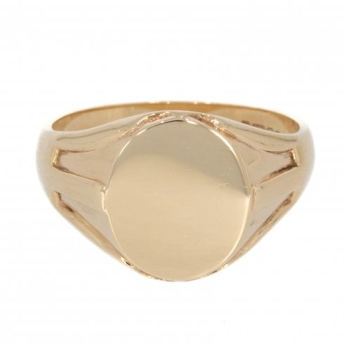 Gold Oval Signet Ring