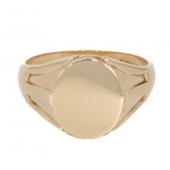 Gold Oval Signet Ring