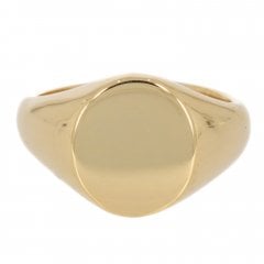 Gold Oval Signet Ring