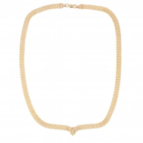 Gold Wishbone Collarette Necklace