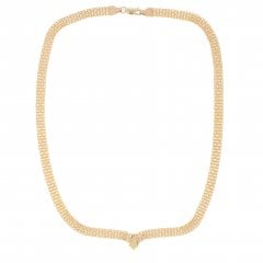 Gold Wishbone Collarette Necklace