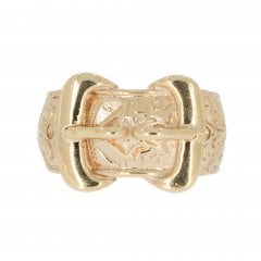 Heavy Weight Gold Buckle Ring
