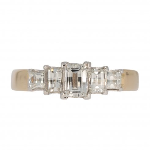 Old Millennium Cut Diamond Five Stone