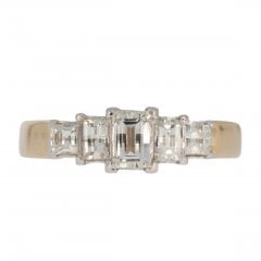 Old Millennium Cut Diamond Five Stone