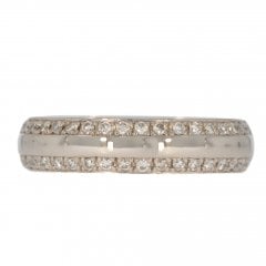Palladium Diamond Set Wedding Band