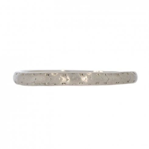 Platinum Antique Art Deco Engraved Wedding Band