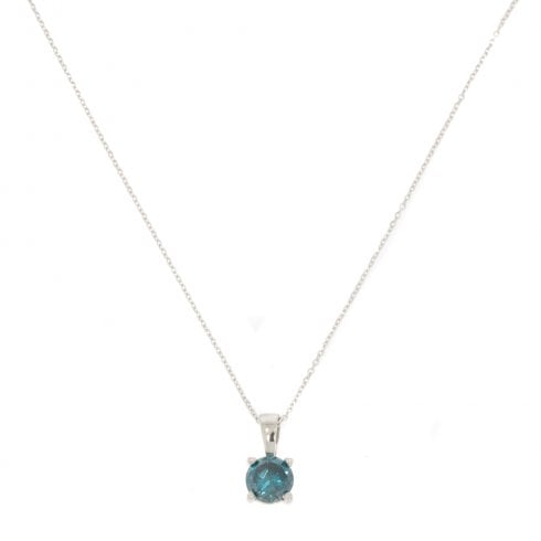Platinum Blue Diamond Pendant