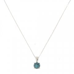 Platinum Blue Diamond Pendant