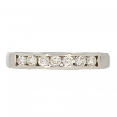 Platinum Diamond Half Hoop Ring
