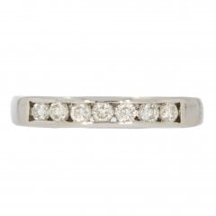 Platinum Diamond Half Hoop Ring