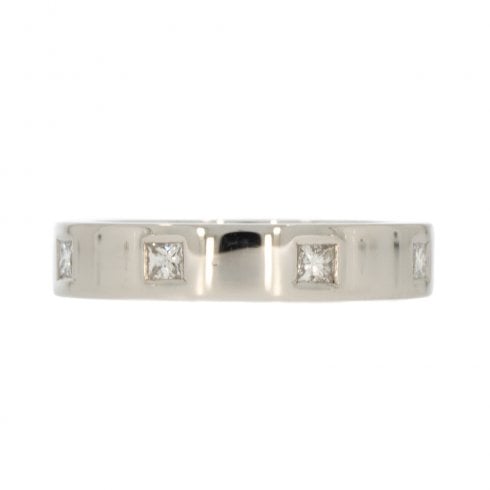 Platinum Diamond Set Wedding Band