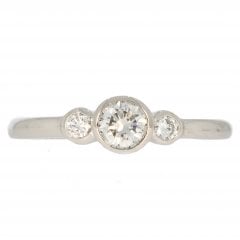 Platinum Diamond Three Stone Ring