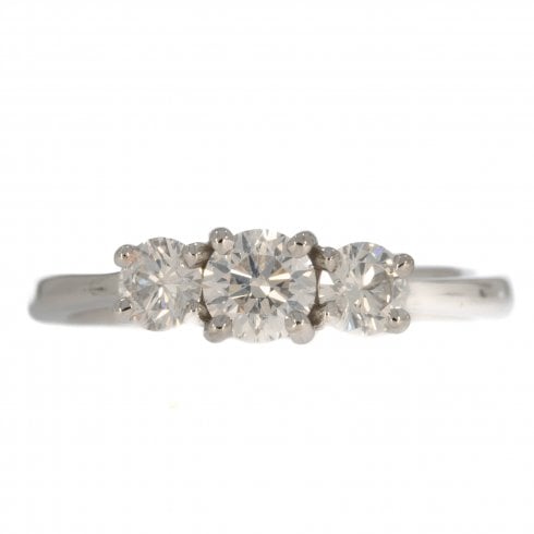 Platinum Diamond Three Stone Ring