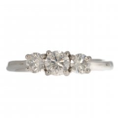 Platinum Diamond Three Stone Ring