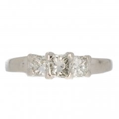 Platinum Diamond Three Stone Ring