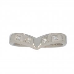 Platinum Diamond Wishbone Ring