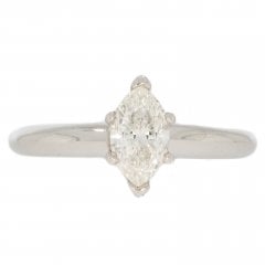 Platinum Marquise Cut Diamond Solitaire Ring