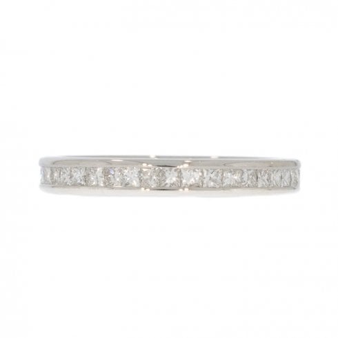 Platinum Princess cut Diamond Full Eternity Ring