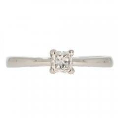 Platinum Princess Cut Diamond Solitaire