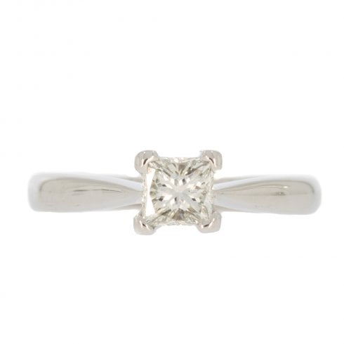 Platinum Princess-Cut Diamond Solitaire