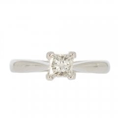 Platinum Princess-Cut Diamond Solitaire