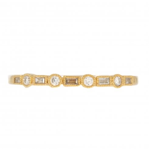 Pretty Gold Half Eternity Ring