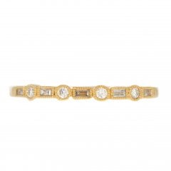 Pretty Gold Half Eternity Ring