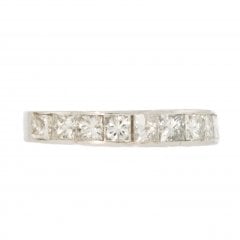Princess Cut Diamond Half Eternity Ring
