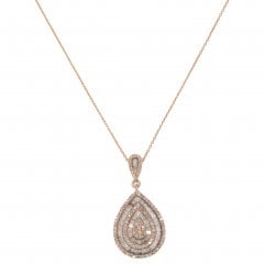 Rose Gold Diamond Cluster Pendant