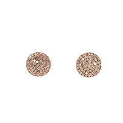 Rose Gold Diamond Cluster Stud Earrings