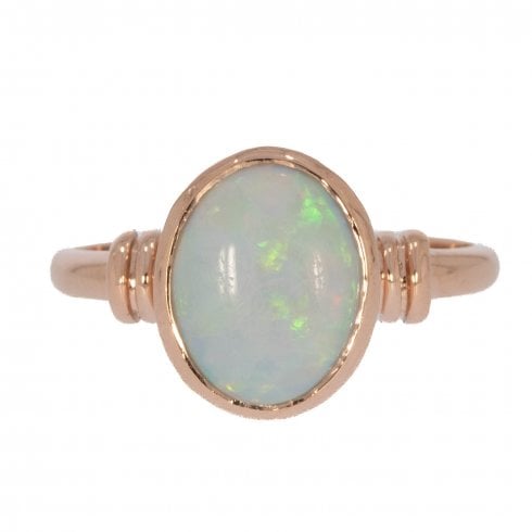 Rose Gold Opal Single Stone Ring