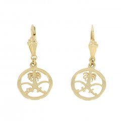 Saudi Arabian Emblem Drop Earrings