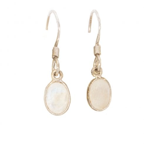 Silver Moonstone Drop Earring