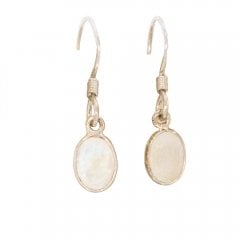 Silver Moonstone Drop Earring