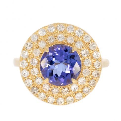 Tanzanite & Diamond Cluster Ring