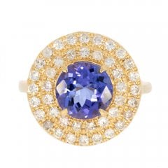 Tanzanite & Diamond Cluster Ring