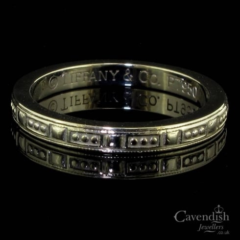 Tiffany & Co Platinum Patterned Wedding Ring