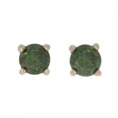 Treated Green Diamond Ear Studs