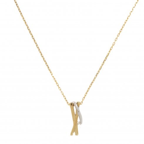 Two Colour Gold Diamond Pendant