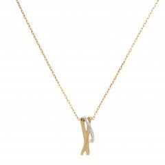 Two Colour Gold Diamond Pendant