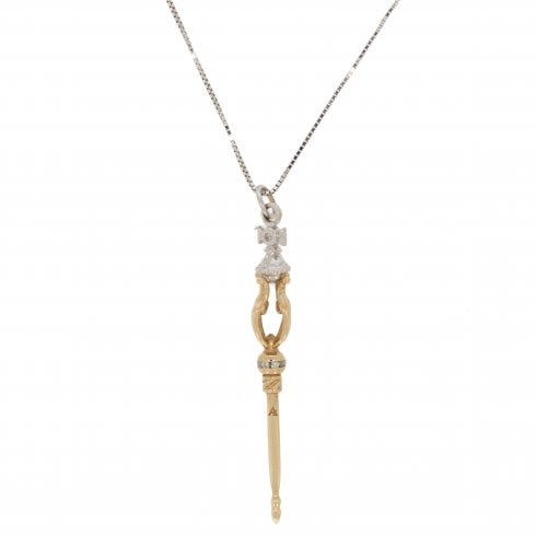 Two-colour Gold Diamond Set Sceptre Pendant
