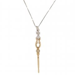 Two-colour Gold Diamond Set Sceptre Pendant