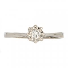 Vintage 18ct Gold Diamond Solitaire Ring