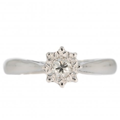Vintage 1960s Diamond Solitaire Ring